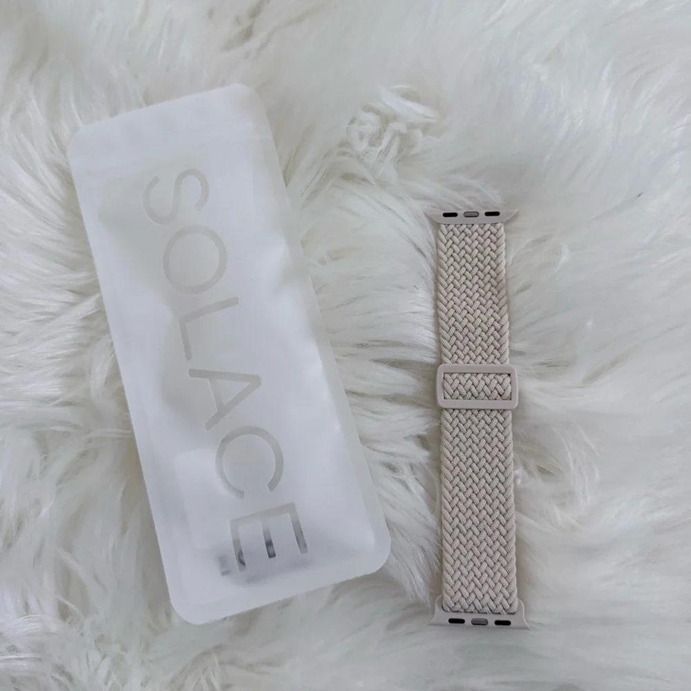 Solace Cream Braided Loop Watch Band for Women - Picture 5 of 10